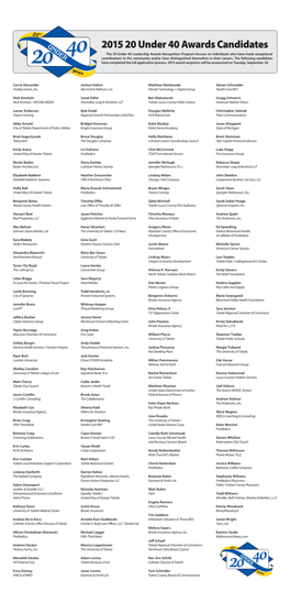 2015 20 Under 40 Awards Candidates