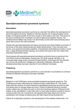 Spondylocarpotarsal Synostosis Syndrome