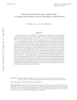 Dynamics of D-Branes II. the Standard Action---An Analogue of The