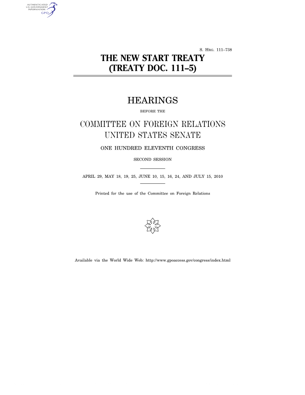 Treaty Doc. 111–5)