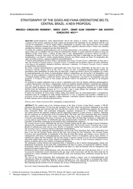 Stratigraphy of the Goiás and Faina Greenstone Belts, Central Brazil: a New Proposal