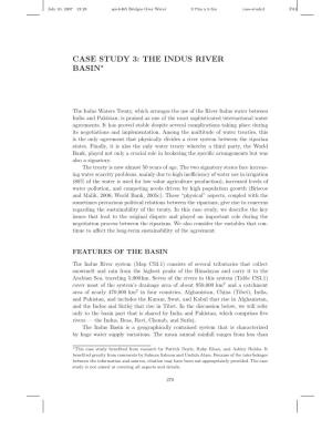 Case Study 3: the Indus River Basin∗