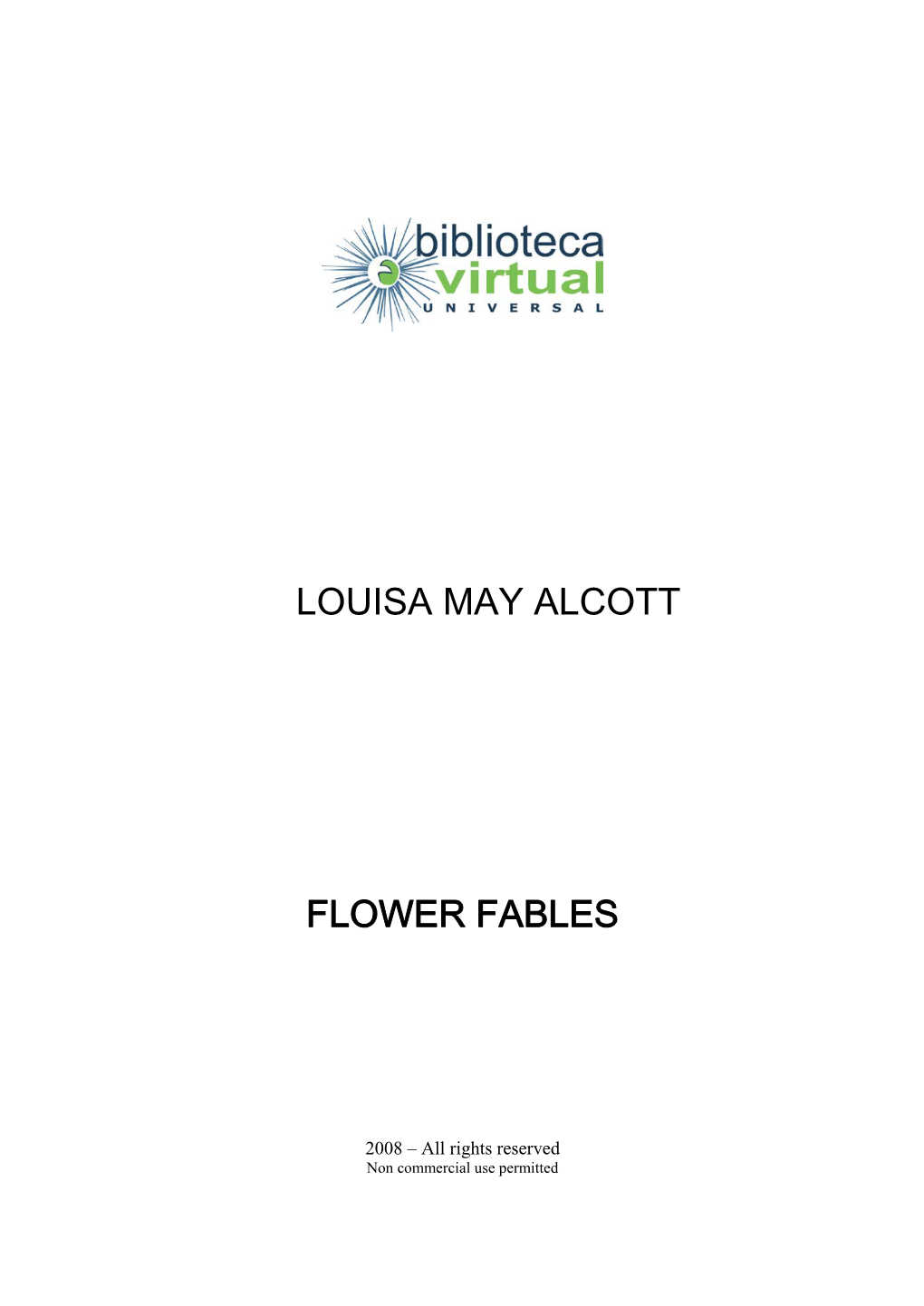 Louisa May Alcott Flower Fables