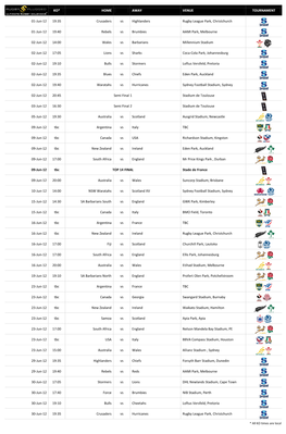 KO* HOME AWAY VENUE TOURNAMENT 01-Jun-12 19:35