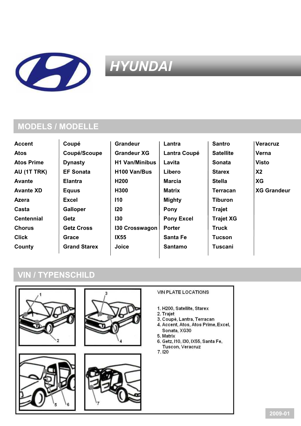 HYUNDAI Color Information