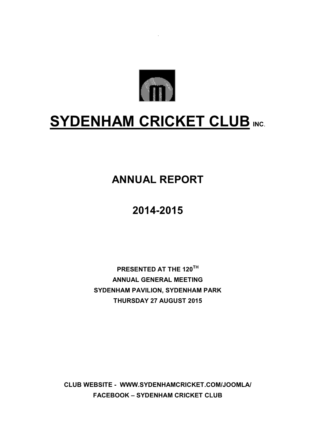 Sydenham Cricket Club Inc