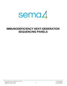 Sema4 Immunodeficiency Information Sheet