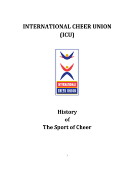 ICU History of the Sport of Cheer