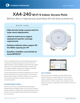 XA4-240Wi-Fi 5 Indoor Access Point