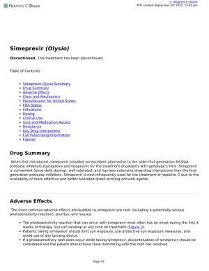 Simeprevir (Olysio)