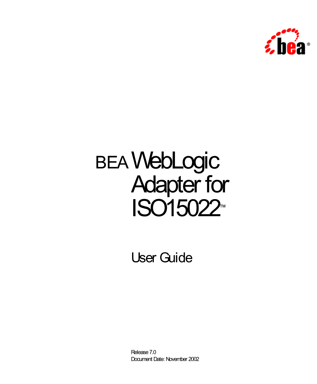 BEA Weblogic Adapter for ISO 15022