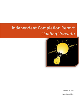 Independent Completion Report Lighting Vanuatu