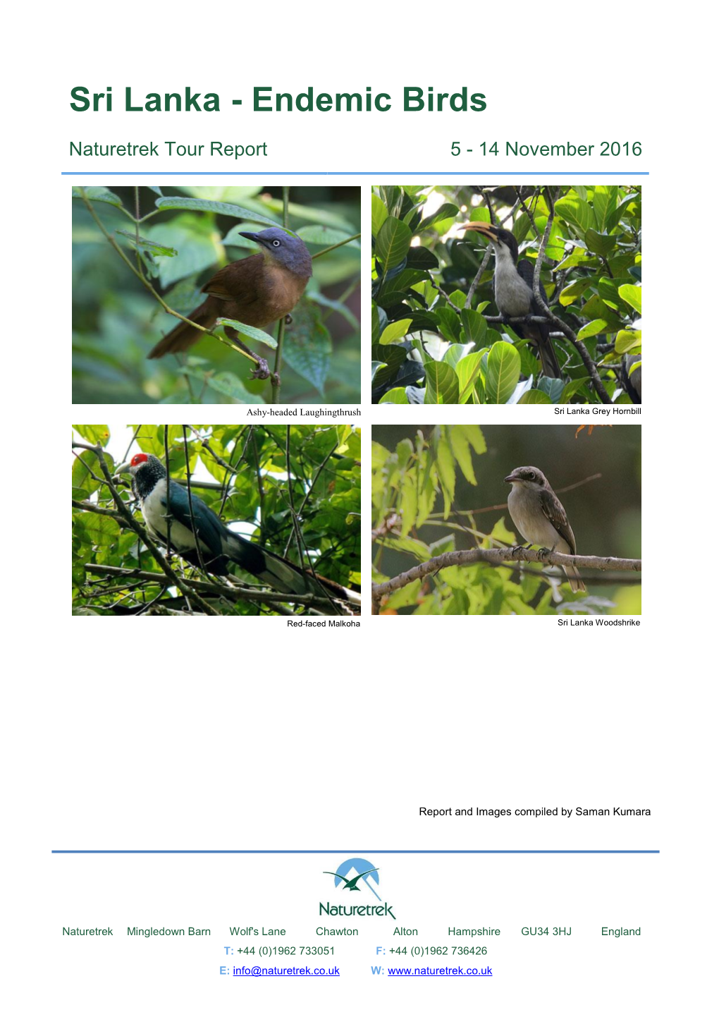 Sri Lanka - Endemic Birds