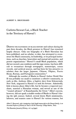 Carlotta Stewart Lai, a Black Teacher in the Territory of Hawai'i