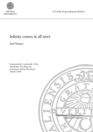 Infinity Comes in All Sizes