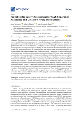 Probabilistic Safety Assessment for UAS Separation Assurance and Collision Avoidance Systems