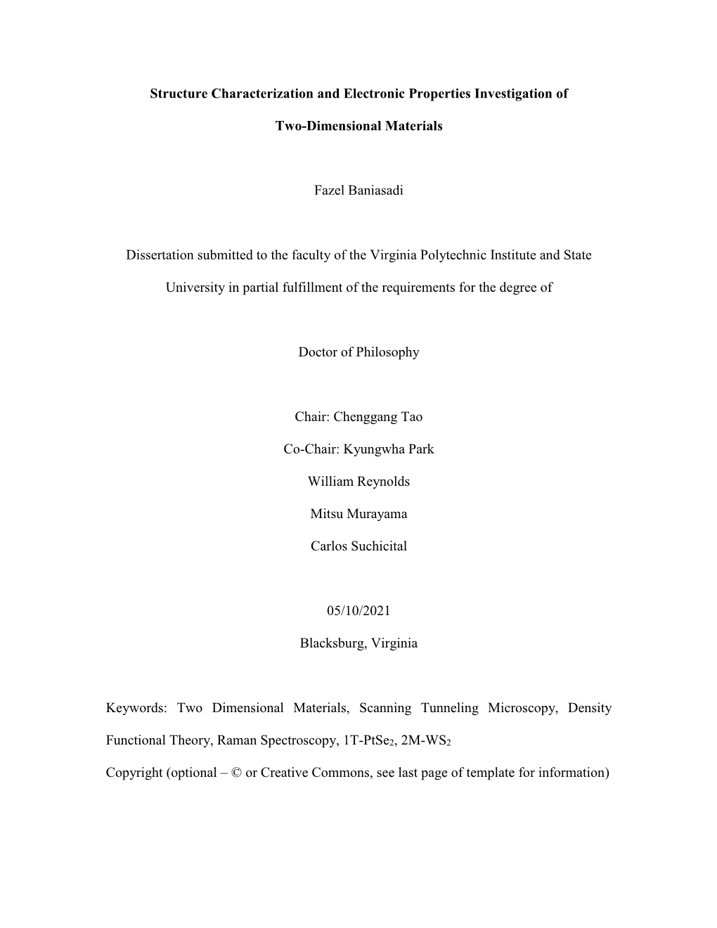 Structure Characterization and Electronic Properties Investigation Of