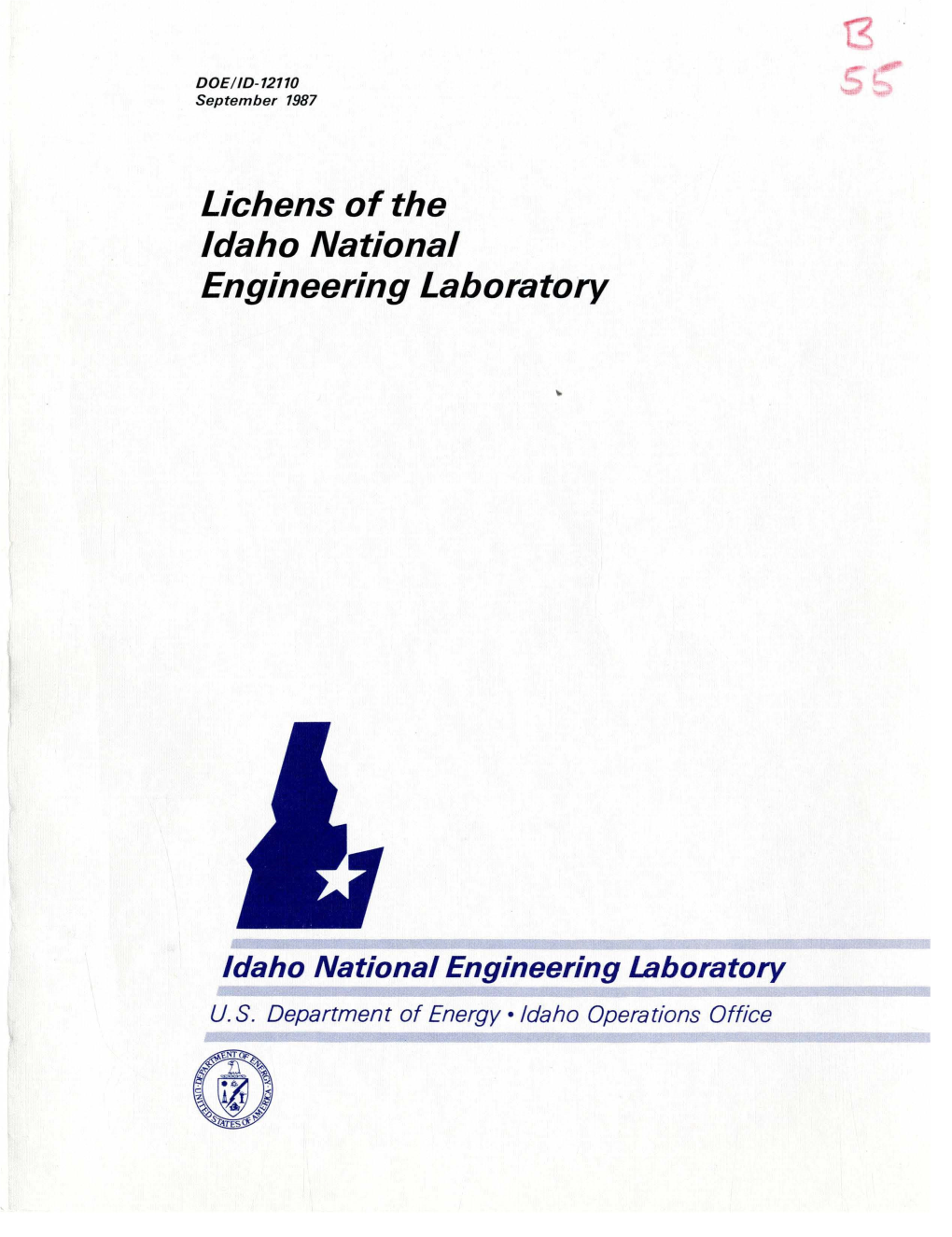 Lichens of the Idaho National Engineering Laboratory