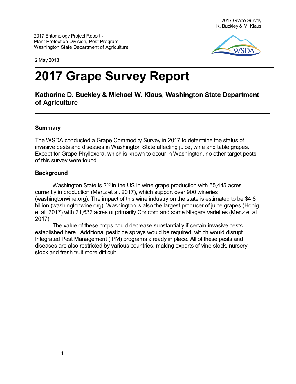 2017 Grape Survey Report