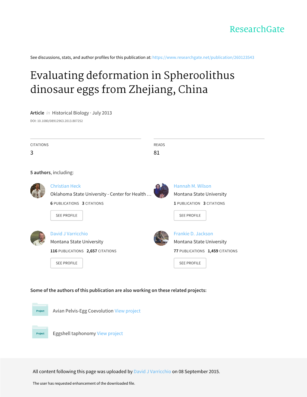 Evaluating Deformation in Spheroolithus Dinosaur Eggs from Zhejiang, China