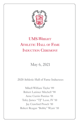 UMS-Wright May 6, 2021