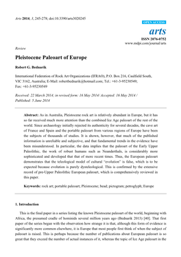 Pleistocene Paleoart of Europe