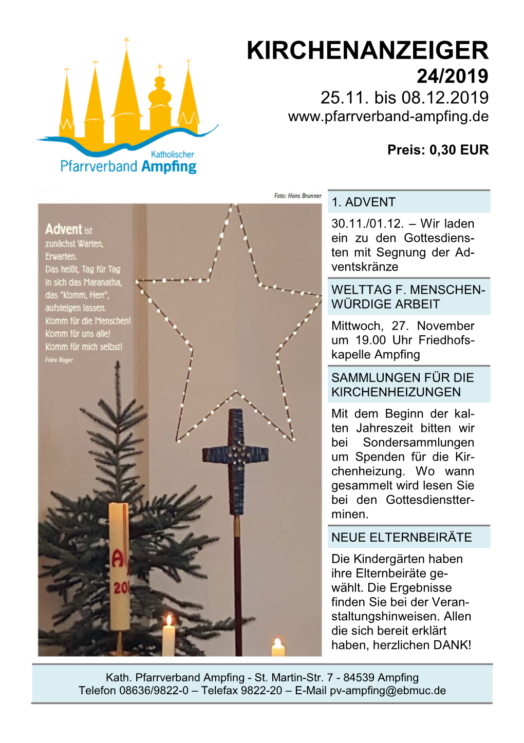 Kirchenanzeiger 25.11. Bis 08.12.2019