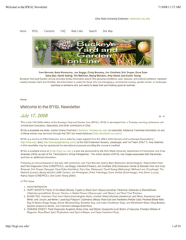 The BYGL Newsletter 7/18/08 11:57 AM