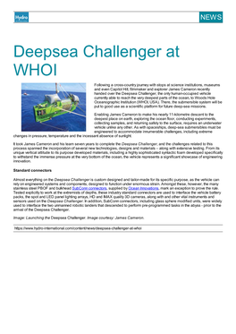 Deepsea Challenger at WHOI