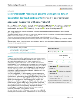 Electronic Health Record and Genome-Wide Genetic Data In