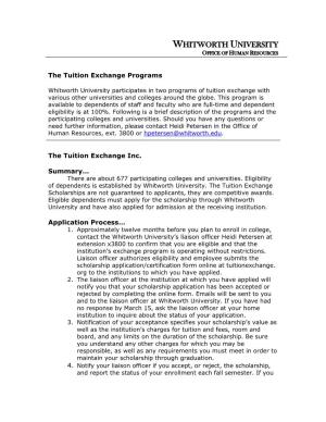 Tuition Exchange Programs