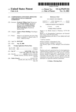(12) United States Patent (10) Patent No.: US 6,479,070 B1 Cain Et Al