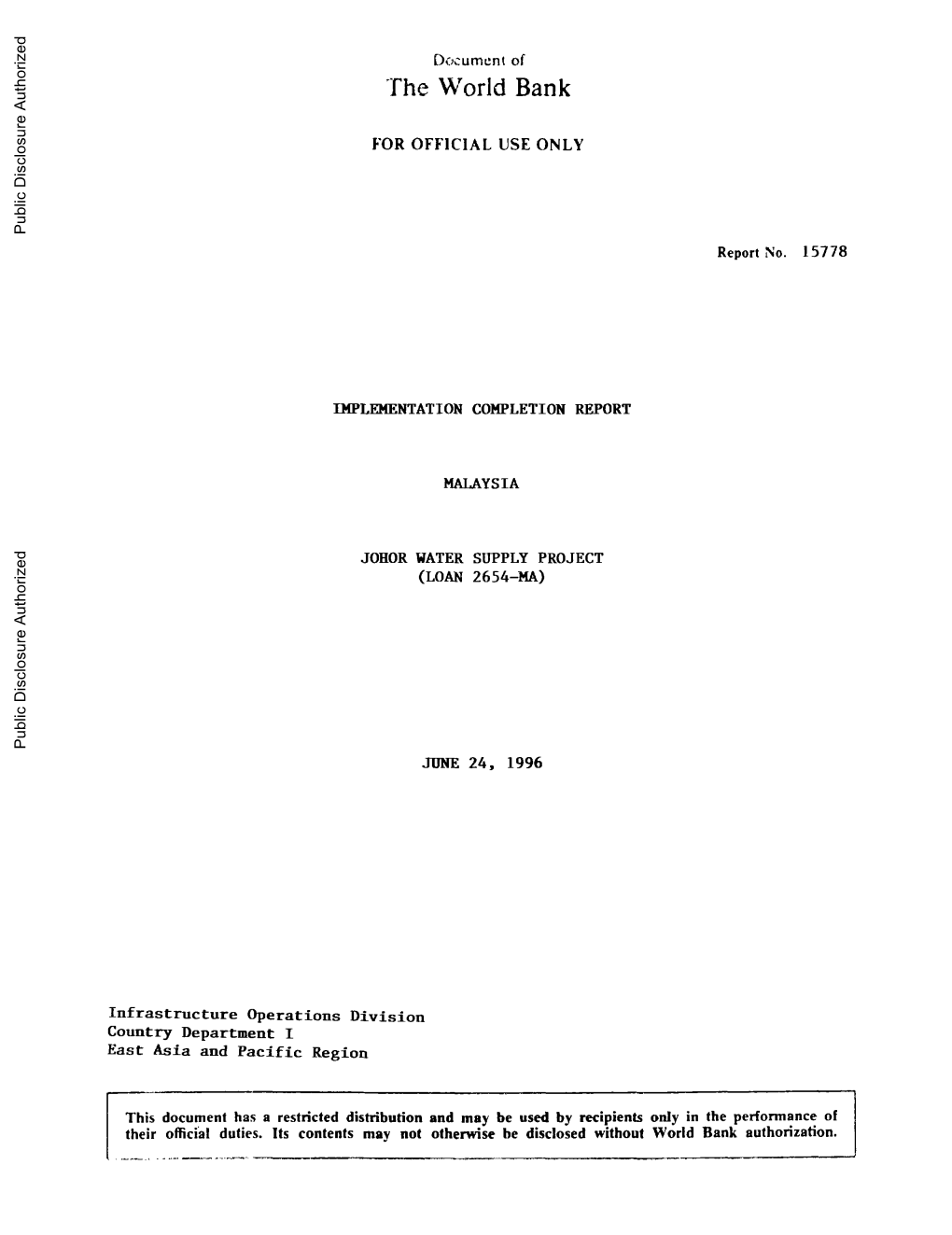 World Bank Document