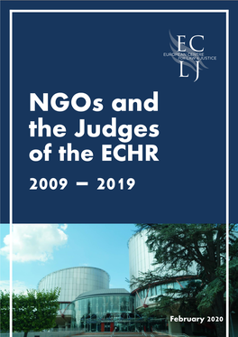 The Judges of the ECHR 1 2009 – 2019
