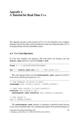 A Tutorial for Real-Time C++