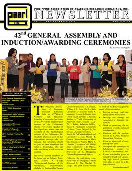 GENERAL ASSEMBLY and INDUCTION/AWARDING CEREMONIES by Kaori B