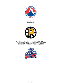Media Kit Providence Bruins Vs Hartford Wolf Pack Game #34