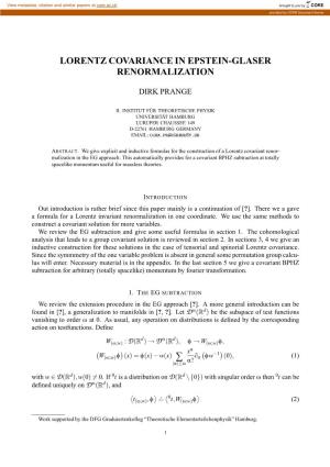 Lorentz Covariance in Epstein-Glaser Renormalization 3