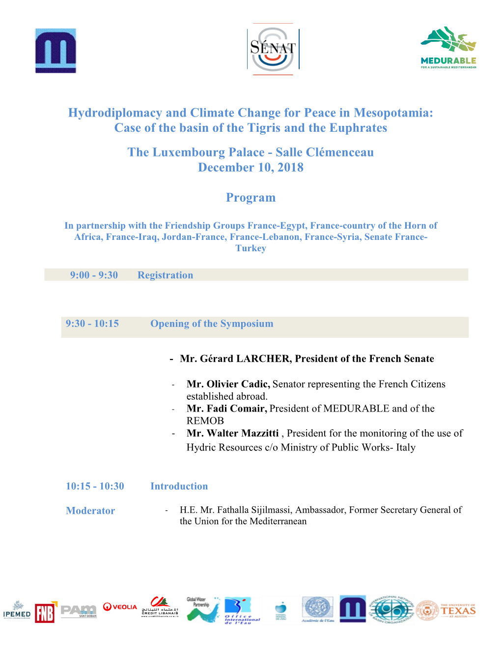 Hydrodiplomacy and Climate Change for Peace in Mesopotamia: Case of the Basin of the Tigris and the Euphrates