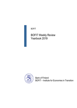 BOFIT Weekly Review Yearbook 2019