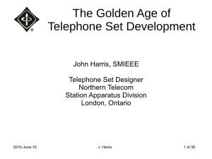 The Golden Age of Telephone Set Development
