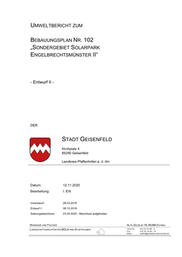 Geisenfeld BP Umweltbericht
