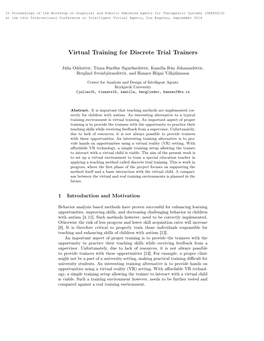 Virtual Training for Discrete Trial Trainers