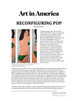 RECONFIGURING POP by Saul Ostrow