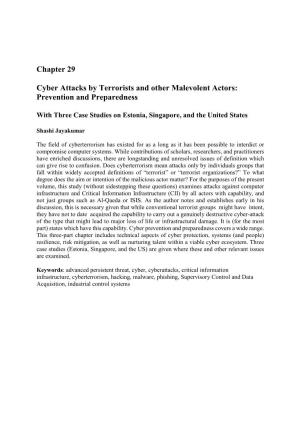 Chapter 29 Cyber Attacks by Terrorists and Other Malevolent Actors