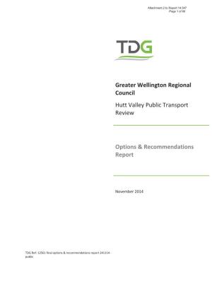 Greater Wellington Regional Council Hutt Valley Public Transport Review