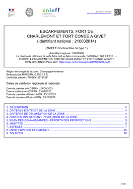 ESCARPEMENTS, FORT DE CHARLEMONT ET FORT CONDE a GIVET (Identifiant National : 210002014)