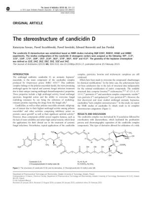 The Stereostructure of Candicidin D