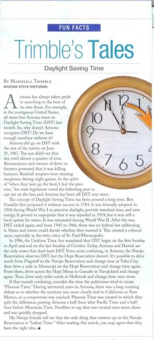 Trimb E's Tales Daylight Saving Time