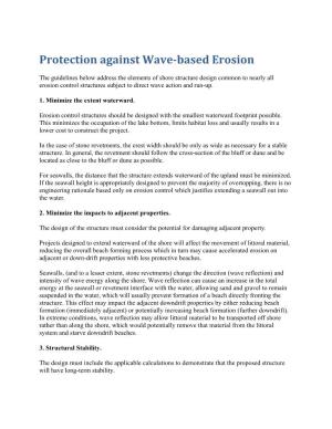 Protection Against Wave-Based Erosion